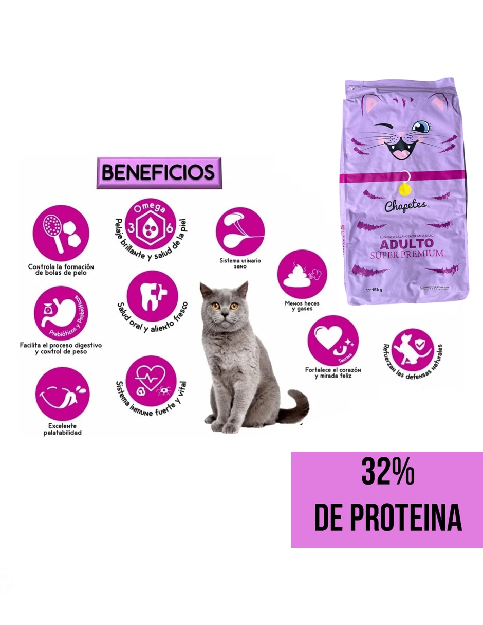 Croqueta de carne para gato etapa adulto 15 kg